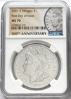 2021 S SILVER MORGAN DOLLAR SAN FRANCISCO MINT MARK FIRST DAY OF ISSUE NGC MS70