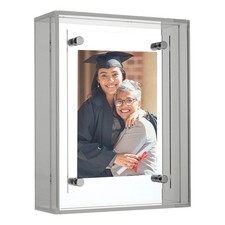 3x4 Inch Acrylic Picture Frame for Office Home Gray