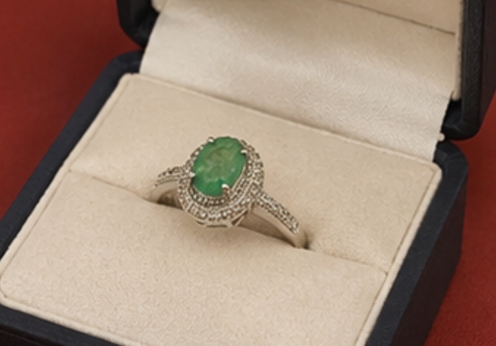 Bague Émeraude Naturelle Brésilienne Véritable Diamants Or 18 Carats Bijou Femme Luxe