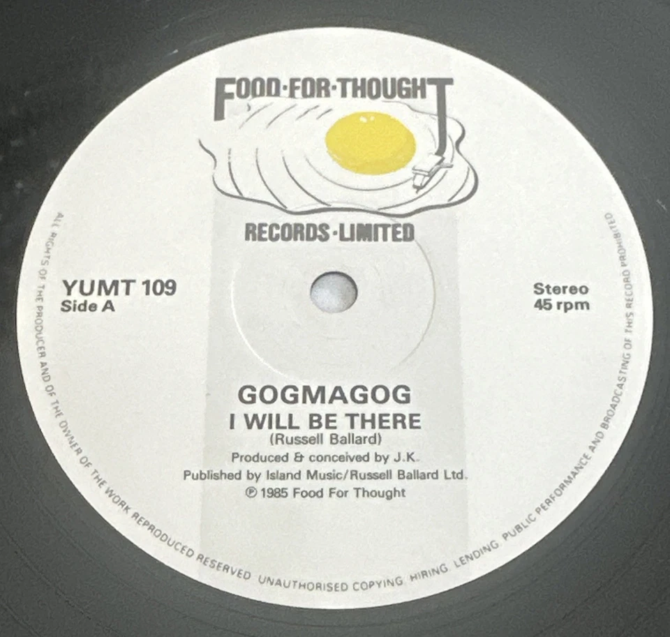 Gogmagog ~ I Will Be There 12” EP Vinyl Record VG+ / VG+ - Image 4 of 4