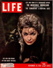 1958 Life November 24 - Kim Novak and cat; Missionaries reach the Aucas; Kovacs