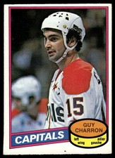 1980-81 O-Pee-Chee Vintage OPC Set Break Guy Charron Washington Capitals #352