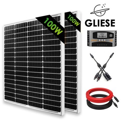 200W 12V Solarpanel Set Solarmodul Solaranlage Komplettpaket Wohnmobile Boot RV