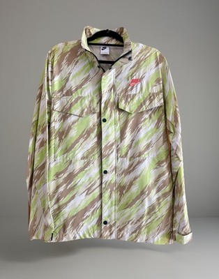 Nike Lime Glow Camo Tiger Stripe Military M65 Jacket Full Zip DD4662-345- Mens M
