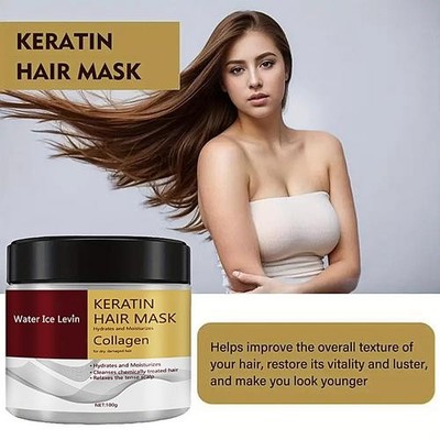 100g Collagen Keratin Hair Mask Deep Repair Anti Frizz For Damaged Frizzy Hair`
