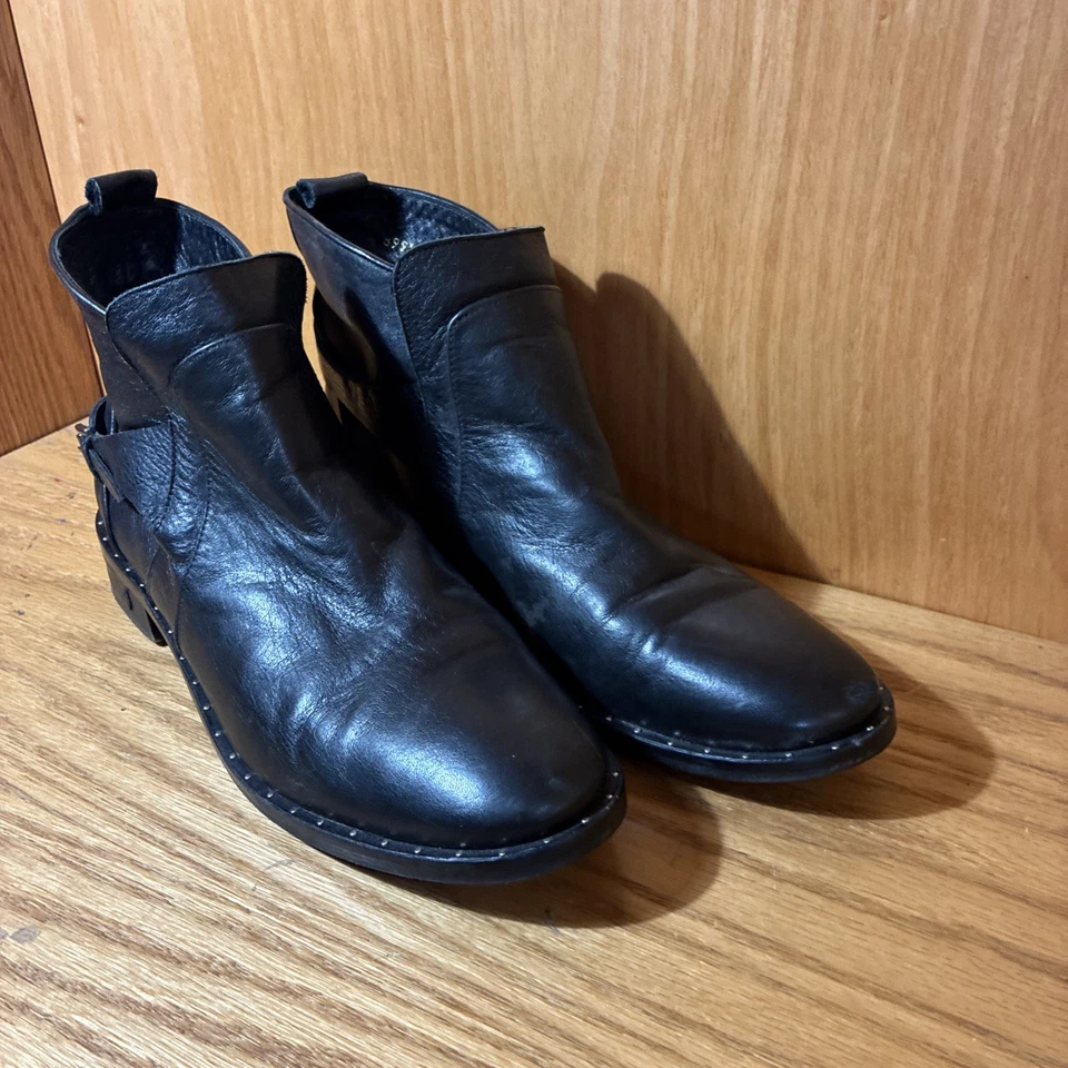 Botines Freda Salvador Star Clásicos Cuero Tachonado Borde Jodhpur 8.5 (4B) Foto 2 de 4