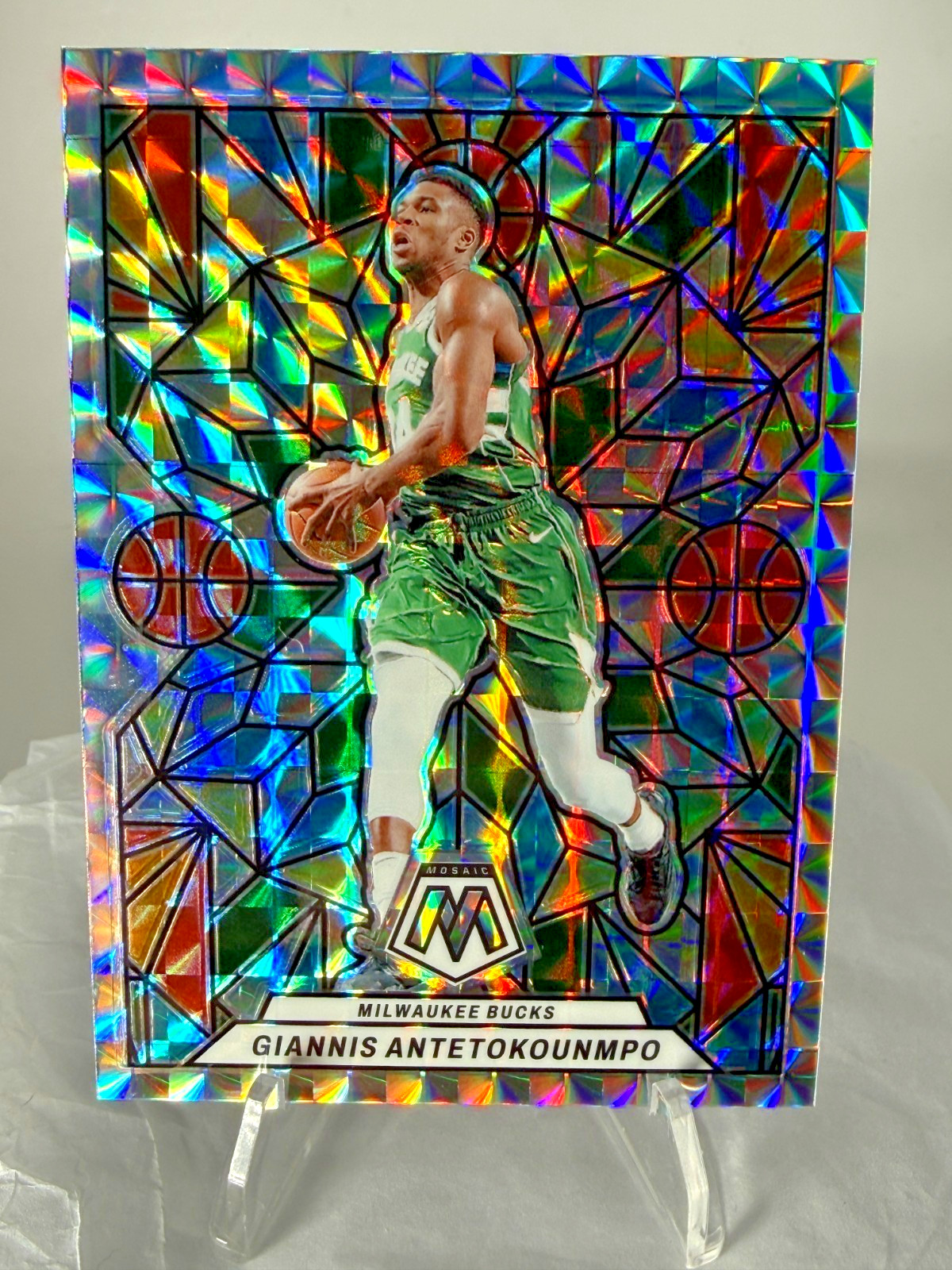 Giannis Antetokounmpo 2022 Mosaic #8 Stained Glass /(SSP) Price