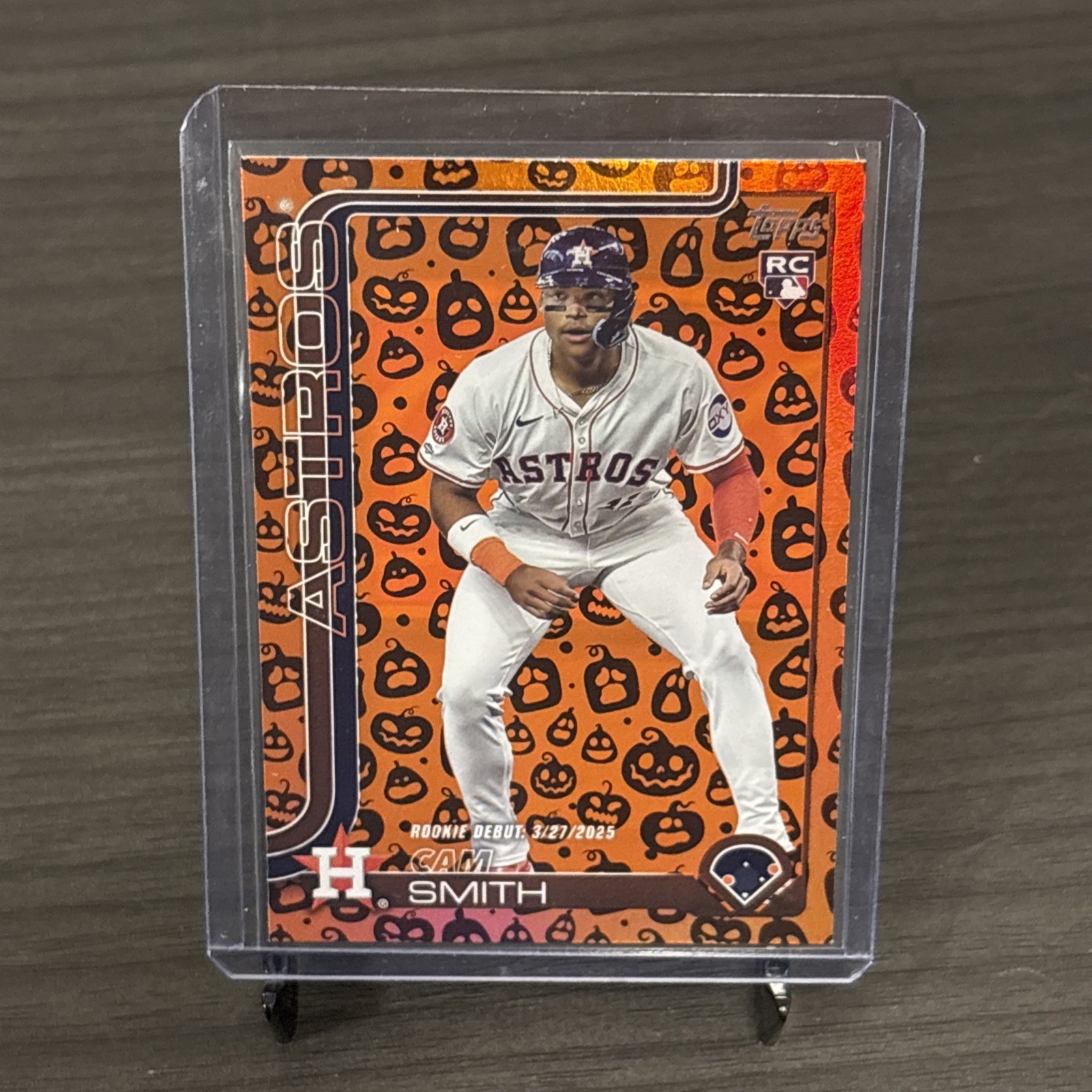 2025 Topps Update Cam Smith (RC) Holiday Jack O'Lantern Foil Astros #US45