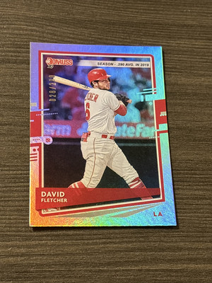 2020 Panini Donruss Season Stat Line /290 David Fletcher #138 LA Angels