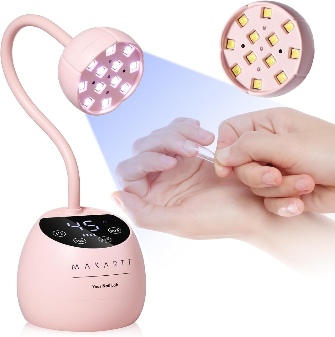 Cherie, Lampada UV LED per Unghie, Lampada UV a Collo Di Cigno per Unghie in Gel