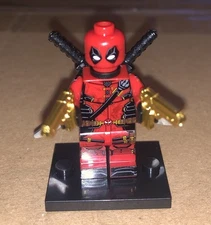Custom Legolike Deadpool Minifigure Golden Guns