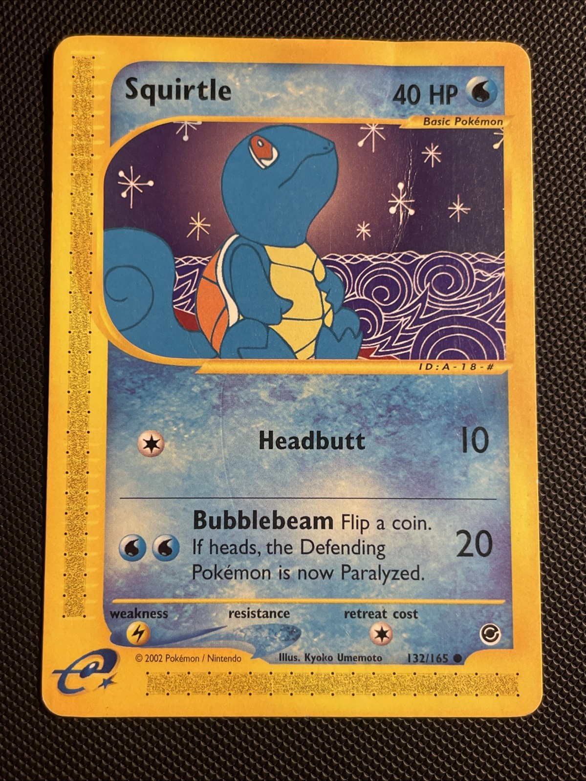 HP Squirtle 132/165 Common Expedition Set Nintendo Pokémon Card