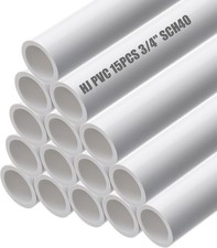 4FT Feet PVC Pipe 15PCS White Sch40 Industrial Pipes