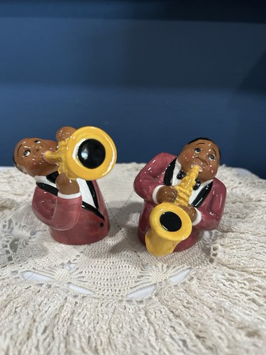 CLAY ART C.A. JAZZ PLAYERS SALT AND PEPPER SHAKERS - Picture 5 of 5