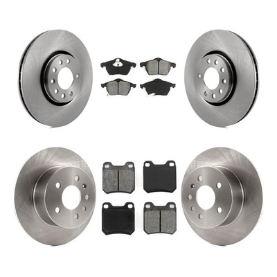 [Front+Rear] Brake Rotor And Semi-Metallic Pad Kit For 1999-2002 Saab 9-3 Viggen