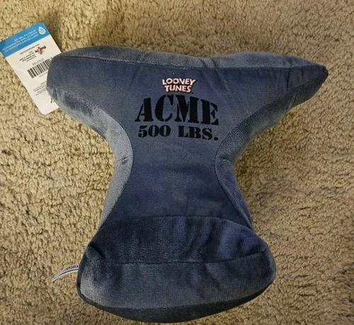 Looney Tunes ACME Anvil Drop Plush 500 LBS. 7” NWT Comedy Prop Bugs Daffy Wiley