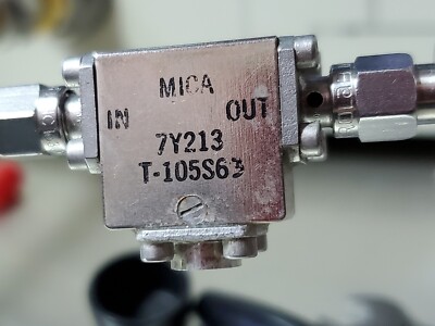 MICA Microwave TT-105S06 5.6-6.5GHz isolator 18 dB tested 4.5-5.5 analyzer plots