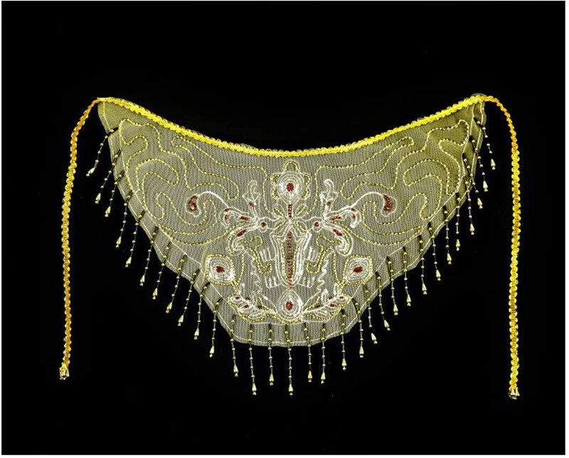 Sexy Lady Glitter Fringe Face Veil Party Halloween Dancing Belly Dance Accessory - Image 4 of 4