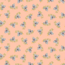 Jungle Explorers | Kind Koalas Peach by Michael Miller | Cotton by the 1/2 yard