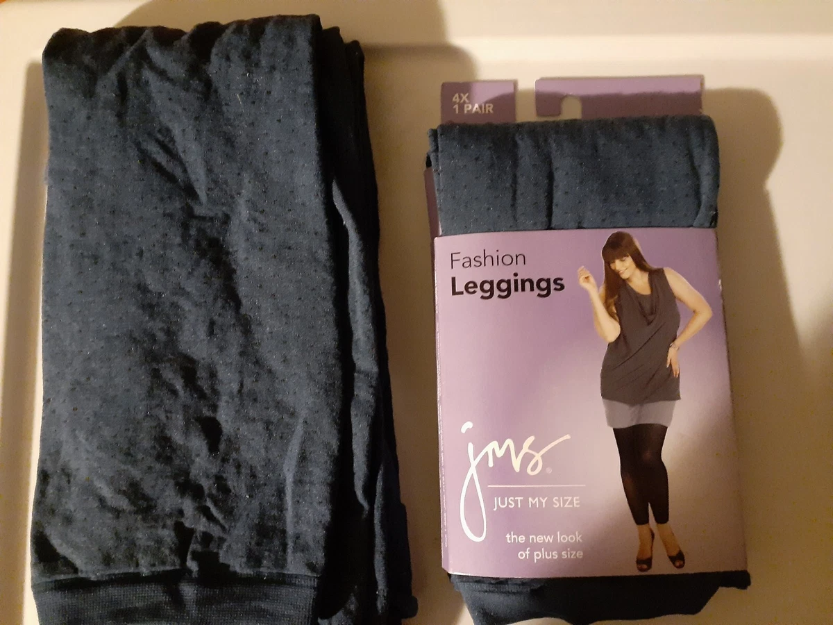 JMS Just My Size DENIM Leggings Size 3X Footless Comfort Top Ankle