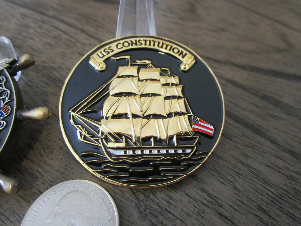 US Navy USS Consttuton "old Ronsdes" Chef Petty Offcer CPO Commemoratve Challenge Con - Foto 11