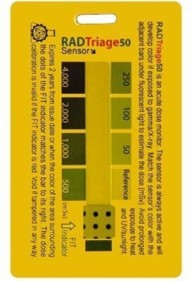 RAD Triage 50 Personal Radiation Dosimeter and Self-indicating