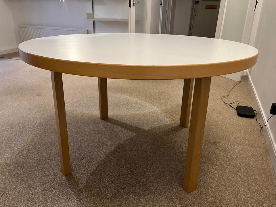Artek original Alvar Aalto Solid Wood Round Table 91 eBay