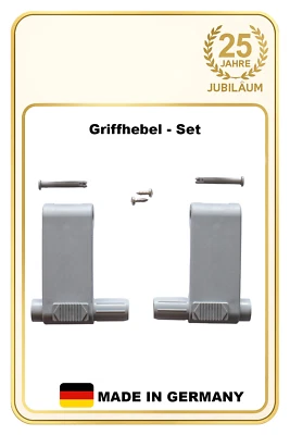 Ersatzteil für Braas/Dörken Atelier-Fenster, Griffhebel-Set, grau
