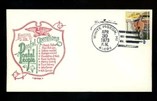 US FDC #1489//1498 / 1498 Artopages 1973 White Pigeon MI USPS Postal People 
