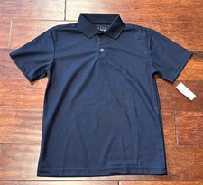 Basic Editions Big Kids Navy Blue Short Sleeve Polo School Uniform Shirt L NWT