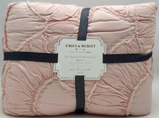 Pottery Barn Teen Emily & Meritt Parisian Petticoat TWIN Quilt ~ Blush Pink
