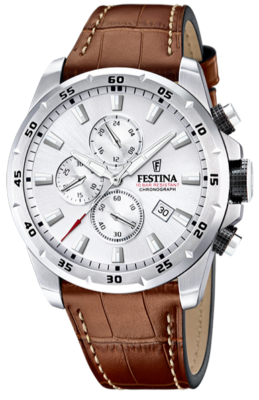 FESTINA CHRONO SPORT F20692/1 Herren Uhr Chronograph Leder Braun