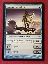 Magic The Gathering RISE OF THE ELDRAZI SKYWATCHER ADEPT blue card MTG