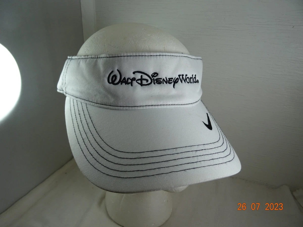 Disney Parks Nike Dri Fit Walt Disney World Sun Visor Hat White Adult OSFM adj