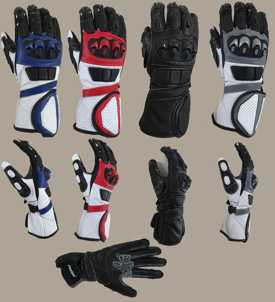 PROSTYLE Motorcycle Cowhide Leather Racing Motorbike Gloves Excellent Quality/all weather