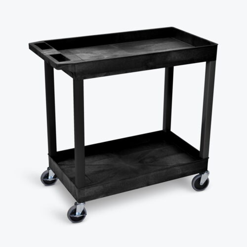 Heavy Duty 2 Shelf Rolling Tool Storage Utility Cart Warehouses Shop Garage