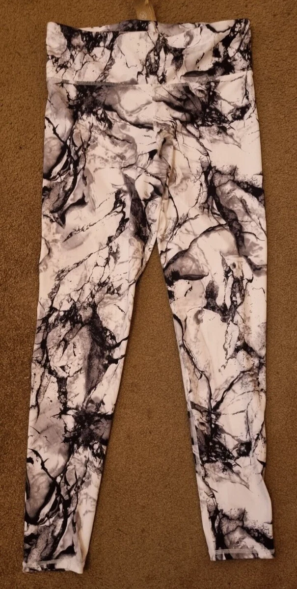 Kmart Size 14 Leggings Activewear Sports White/Black Pattern BNWT