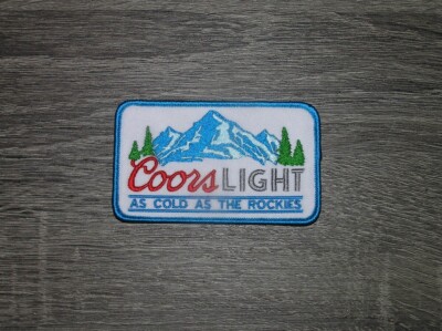 Coors Light As Cold As The Rockies Beer Embroidered Iron On Patch  3.5'' x 2''