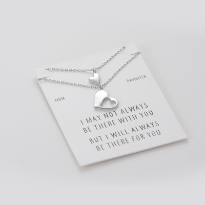 Mother Daughter Piece of My Heart Necklace Set by Philip Jones