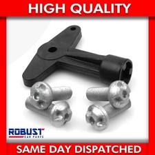 FOR RENAULT CLIO LAGUNA ALLOY WHEEL CENTRE CAP SCREWS BOLTS WITH KEY 7700422600