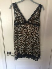 victoria secret animal print chemise size L,BWT