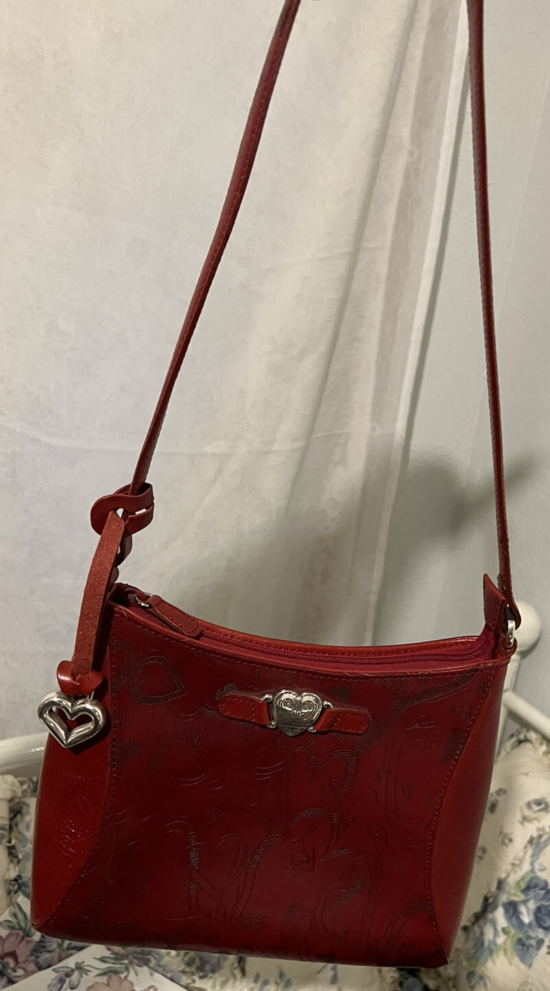 PONY Borsa piccola BRIGHTON CUORI INCISI & CUORE ARGENTO vintage