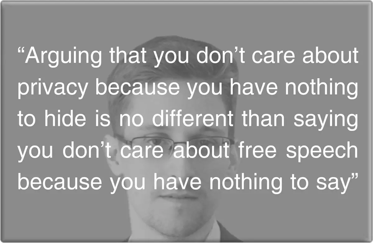 Magnet - Edward Snowden Privacy Free Speech Quote Political 3.5