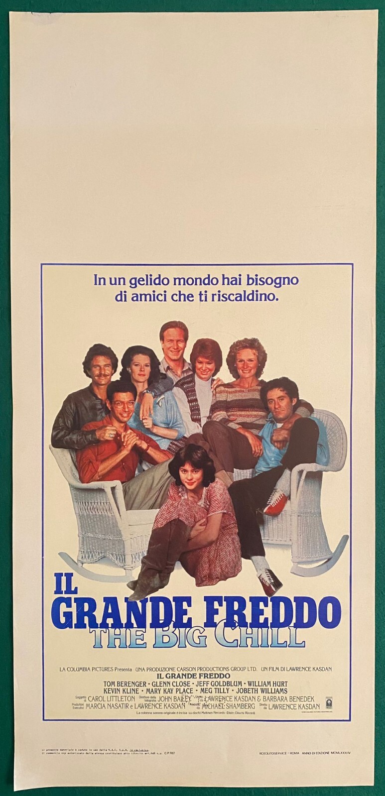 Locandina originale film Il grande freddo (1983) - Regia di Lawrence Kasdan