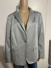 TALBOTS Established 1947 The TALBOTS KATE Fit Romantically Curvy 14W Gray Blazer