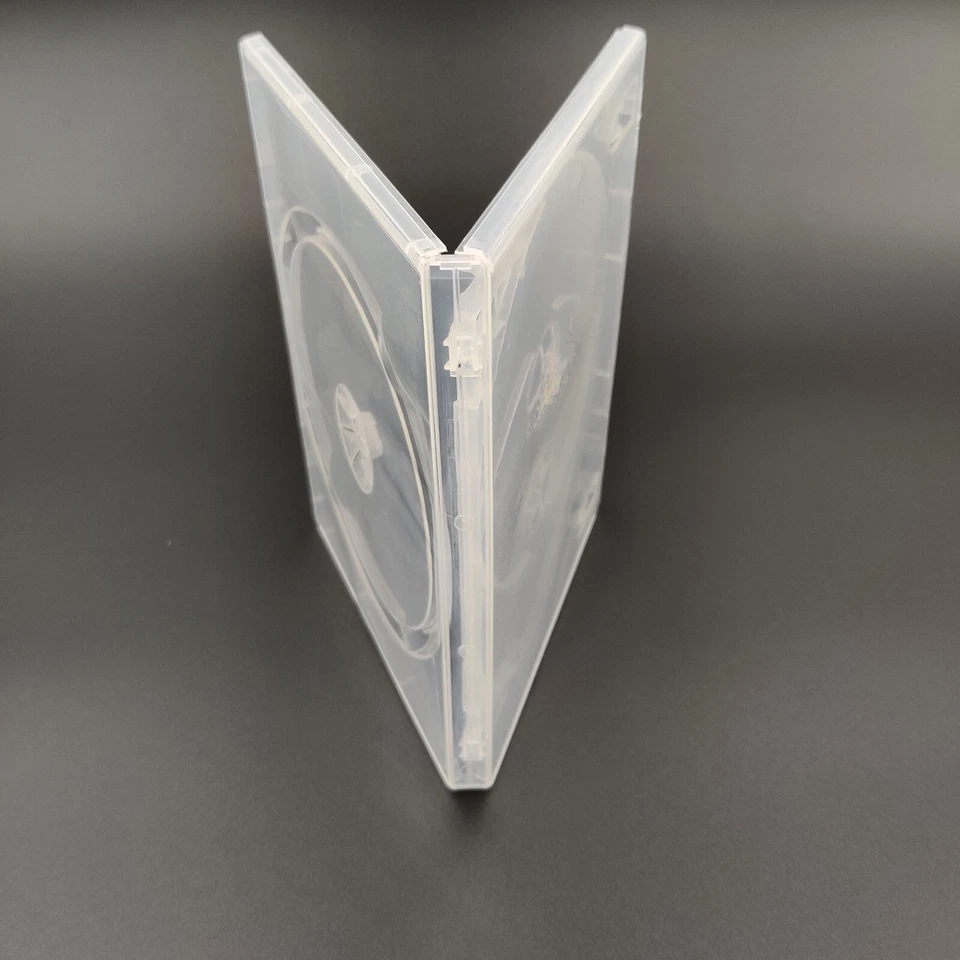 5 X 3 WAY DVD CASE SUPER CLEAR  14MM SPINE - FILM GAME BLUE RAY DVDS WITH SLEEVE - Image 3 of 4