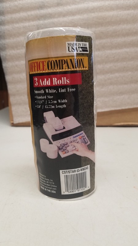 Office Companion 3 Adding Machine Rolls 2 1/4" x 150'