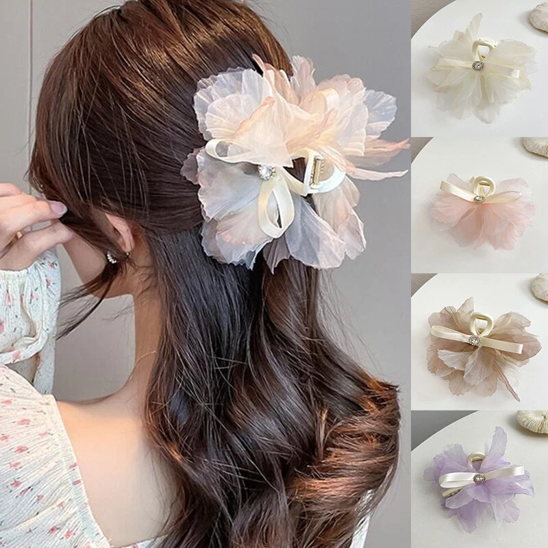Lace flower hair deals clip