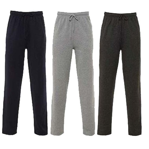 Mens Plain Fleece Zip Pocket Jogging Bottoms Joggers Pants Open Hem Trousers - Picture 2 of 7