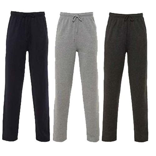 Mens Plain Fleece Zip Pocket Jogging Bottoms Joggers Pants Open Hem Trousers - Picture 1 of 5